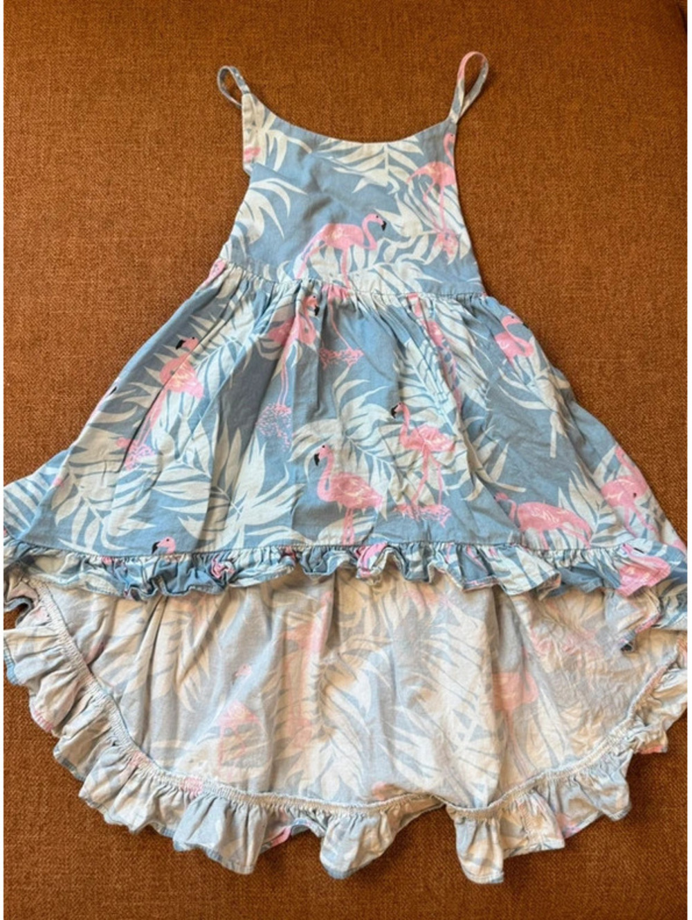 Tropical flamingo, tiered skirt stray dress size 2T